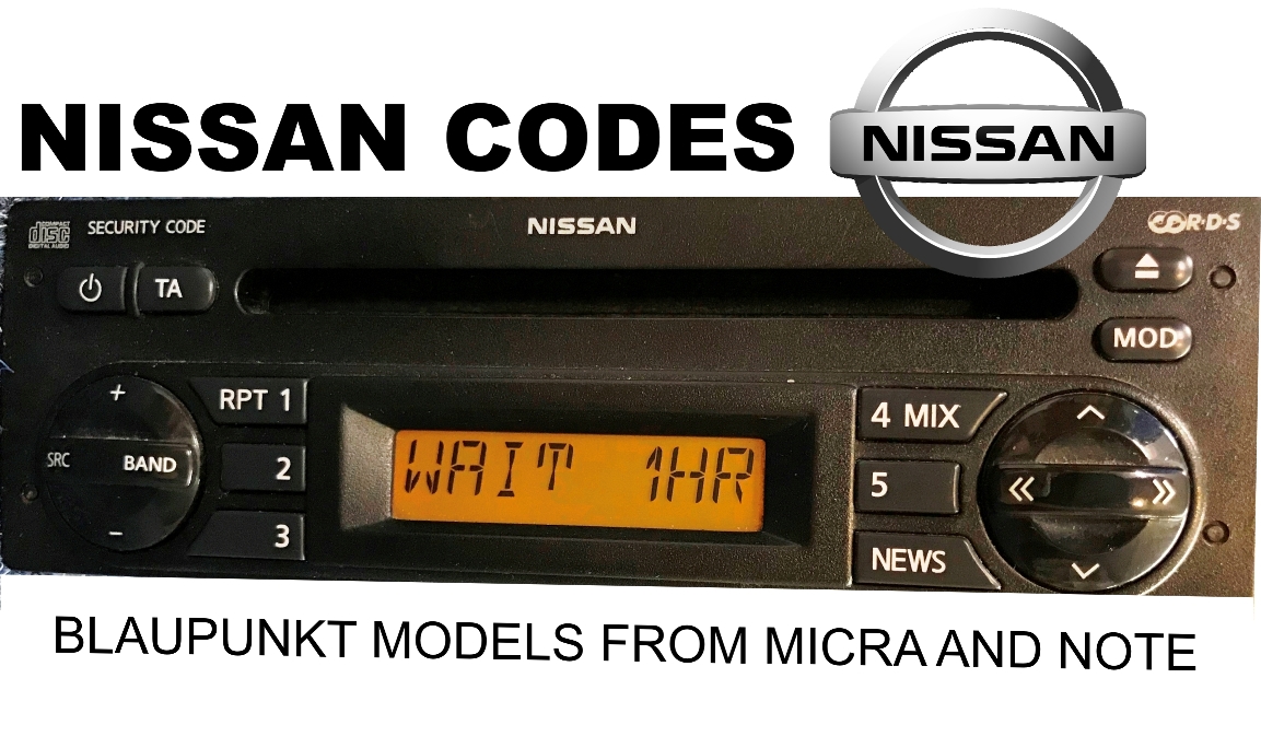 NISSAN RADIO CODES