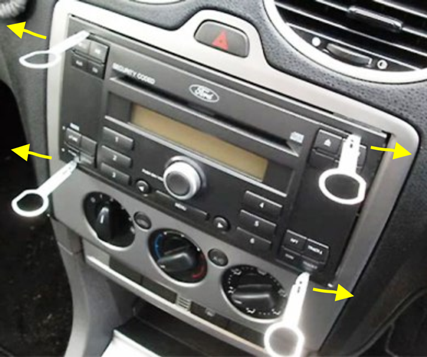 ford radio removal