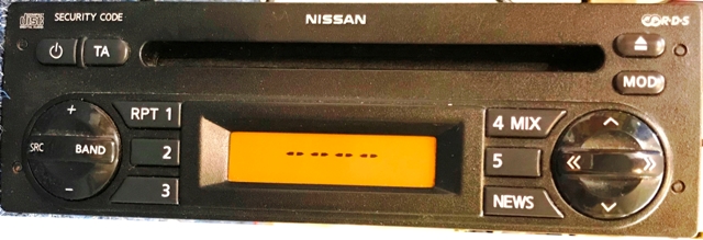 nissan radio code