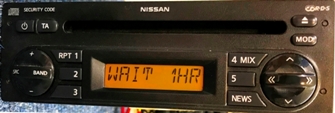 nissan radio code