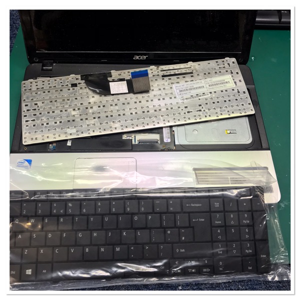 ACER LAPTOP KEYBOARD REPAIR/REPLACEMENT AT RADIOWAVES (www.rwer.co.uk)