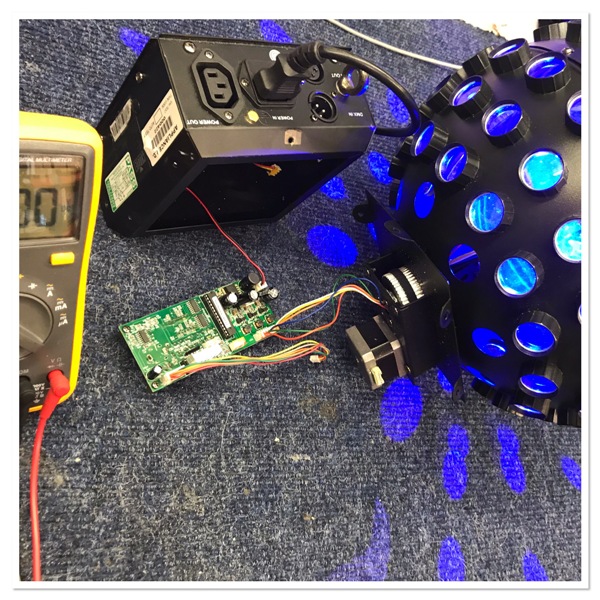 LED DISCO LIGHT REPAIR AT RADIOWAVES (www.rwer.co.uk)