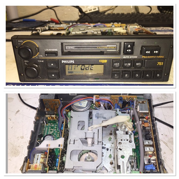 OLD PHILIPS DC751 TAPE REPAIR AT RADIOWAVES (www.rwer.co.uk)